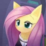 :| alternative_fashion clothed clothing dress eyebrows eyelashes eyeshadow female feral goth hair inside long_hair makeup mascara pink_hair solo teal_eyes howxu friendship_is_magic hasbro my_little_pony fluttergoth fluttershy_(mlp) equid mammal 1:1 2018 bust_portrait hi_res portrait signature