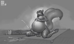 5_fingers 5_toes balls belly belly_grab big_belly book carpet chubby clothed clothing cum cum_on_floor cumshot english_text erection eyes_closed fluffy fur greyscale hair half-dressed hand_on_stomach hi_res inflation kneeling long_hair male male_pregnancy masturbation monochrome navel on_floor open_mouth orgasm paper pecs penis pointy_ears pregnant raised_arm rodent shadow sharp_teeth sheet shiny solo spiritraptor spread_legs spreading squirrel stockings striped_stockings teeth text toes toilet_paper
Rating: Explicit
Score: 4
User: forkU
Date: April 25, 2013