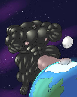 5_fingers 5_toes anthro balls big_muscles big_pecs big_penis black_body black_fur claws earth erection feet fingers fur genitals huge_muscles huge_pecs humanoid_genitalia humanoid_penis hyper hyper_biceps hyper_muscles hyper_pecs macro male moon muscular muscular_anthro muscular_male nipples nude pecs penis planet simple_background solo space terra_macro toe_claws toes unknownwolf darkmist felid mammal pantherine 4:5 digital_media_(artwork) hi_res