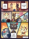 2018 alolan_form alolan_meowth ambiguous_gender anthro bag bandage biped black_body black_eyes black_fur black_nose black_text blue_body blue_bow blue_eyes bow_ribbon box brown_bow brown_eyes chest_gem claws comic container dialogue digital_media_(artwork) door end_page english_text eyebrows eyelashes eyes_closed eyeshadow finger_claws flavia-elric forehead_gem fur gem generation_1_pokemon generation_2_pokemon generation_7_pokemon gift gift_box glass_door glass_window grass grey_bow group heterochromia hi_res holding_object lips looking_at_another makeup male_(lore) meowth narration nintendo one_eye_closed open_mouth open_smile outside paws pink_pupils plant pokemon pokemon_(species) pokemon_mystery_dungeon poliwag pupils regional_form_(pokemon) sign slowpoke smile sneasel spike_chunsoft standing stump tail text text_box thick_eyebrows thick_lips tongue wall_(structure) white_pupils white_sclera window yellow_gem