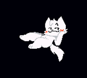 8-bit 8-bit_graphics anthro black_background blush blush_lines digitigrade fur male simple_background slightly_chubby solo tail white_body white_fur that_bit_gamer silly_cat_(mauzymice) domestic_cat felid feline felis mammal digital_media_(artwork) hi_res pixel_(artwork)