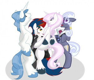 animal_genitalia animal_penis anus balls bodily_fluids cum cutie_mark equine_genitalia equine_penis erection eyes_closed eyewear female feral genital_fluids genitals group hair handjob horn male male/female multicolored_hair penetration penile penis precum sex simple_background stand_and_carry_position standing standing_sex straddling sunglasses tail vaginal vaginal_penetration vulva white_background taharon friendship_is_magic hasbro my_little_pony mythology fancypants_(mlp) fleur_de_lis_(mlp) hoity_toity_(mlp) rainshine earth_pony equid equine horse mammal mythological_creature mythological_equine pony unicorn 2012