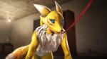 all_fours anthro bedroom breasts carpet collar female fur fur_tuft inside leash nipples nude screencap solo tuft bizzyniz bandai_namco digimon canid canine digimon_(species) mammal renamon 16:9 2017 3d_(artwork) detailed digital_media_(artwork) hi_res source_filmmaker_(artwork) wallpaper widescreen