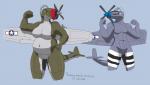 abs aircraft belly big_belly big_breasts breasts chubuff duo female machine musclegut muscular navel not_furry overweight slightly_chubby small_breasts thick_thighs vehicle world_war_2 panzerschreckleopard p-51 charlotte_(panzerschreckleopard) aircraft_humanoid living_aircraft living_machine living_vehicle p-47_thunderbolt 2018 hi_res