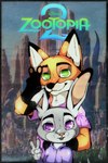 anthro clothed clothing duo female group male male/female poster poster_template romantic romantic_couple simple_background smile text tongue 0l-fox-l0 disney zootopia zootopia_2 judy_hopps nick_wilde canid canine fox lagomorph leporid mammal rabbit red_fox true_fox 2024 2:3 absurd_res digital_media_(artwork) english_text hi_res huge_filesize