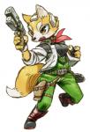 action_pose anthro belt blaster boots breasts brown_body brown_eyes brown_fur brown_hair claws clothed clothing crossgender dipstick_tail fangs female fingerless_gloves footwear frown fur gloves gun gun_holster hair handwear headgear holding_blaster holding_gun holding_object holding_ranged_weapon holding_weapon jacket jumpsuit kemono kerchief markings medium_breasts mtf_crossgender narrowed_eyes neckerchief neckwear open_mouth pose ranged_weapon shoes simple_background solo tail tail_markings teeth topwear weapon white_background white_body white_fur yellow_body yellow_fur utsuki_maito nintendo star_fox fox_mccloud canid canine fox mammal 2015 alternate_version_at_source full-length_portrait portrait