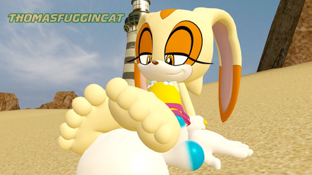 5_toes ambiguous_gender anthro duo feet female foot_fetish foot_focus foot_on_face humanoid_feet looking_down plantigrade sand sitting sitting_on_another sitting_on_belly toes young young_anthro young_female thomasfuggincat sega sonic_the_hedgehog_(series) cream_the_rabbit chao_(sonic) lagomorph leporid mammal rabbit 16:9 3d_(artwork) digital_media_(artwork) hi_res widescreen
