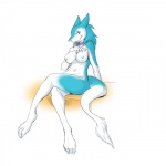 4_toes anthro big_breasts breasts claws collar digitigrade feet female hindpaw looking_at_viewer navel nipples nude paws piercing scar simple_background sitting solo tail toes tongue tongue_out tongue_piercing white_background expulshion valkyrie_the_corrupt_sergal mammal sergal 1:1 hi_res