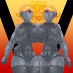 big_breasts breasts duo featureless_face female machine m-47 atomic_heart left_(atomic_heart) right_(atomic_heart) humanoid robot 1:1 hi_res tagme