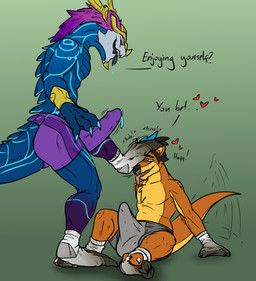 ambiguous_fluids anthro aroused balls big_balls big_bulge big_penis big_tail bodily_fluids bottomwear breath bulge butt claws clothed clothing cum cum_in_clothing cum_in_underwear cum_through_clothing cum_through_underwear detailed_bulge duo erection feet foot_fetish footwear genital_fluids genitals groan heart_symbol huge_balls huge_bulge huge_penis leaking_cum male male/male moan on_snout panting paws penis playful raised_leg raised_paw revealing_outfit seductive shorts sitting skimpy socks spread_legs spreading tail tail_motion tailwag teasing tenting thick_tail tight_bottomwear tight_bulges tight_clothing tight_shorts tight_underwear tongue tongue_out underwear used_socks wet wet_clothing wet_underwear conditional_dnp samagthrav2 league_of_legends mythology riot_games tencent aurelion_sol_(lol) gordon_the_otter dragon eastern_dragon mammal mustelid mythological_creature mythological_scalie otter scalie absurd_res hi_res