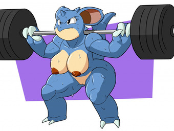 anthro bodily_fluids breasts claws exercise female female_anthro genitals muscular muscular_anthro muscular_female nipples non-mammal_breasts nude nude_anthro nude_female nude_workout simple_background solo standing sweat vulva weightlifting weights white_background workout tansau nintendo pokemon generation_1_pokemon nidoqueen pokemon_(species) reptile scalie 2019 digital_media_(artwork)