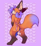 anthro anus balls bow_ribbon butt genitals male penis solo bileshroom jasper_(pizzacow) canid canine fennec_fox fox mammal true_fox absurd_res hi_res