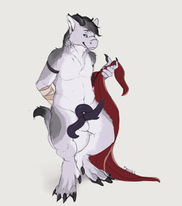 3_penises animal_genitalia anthro balls black_body black_fur black_penis blue_eyes erection fur genitals grey_body grey_fur grey_hair hair horn looking_at_viewer male male_anthro multi_genitalia multi_penis nude nude_anthro nude_male penis sheath simple_background slightly_chubby slightly_chubby_anthro slightly_chubby_male solo standing tapering_penis mintyderg mythology sovy canid canine canis coyote dragon furred_dragon furred_scalie hybrid mammal mythological_creature mythological_scalie scalie 2016 hi_res