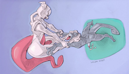 arm_grab butt dangling_legs duo feet foot_fetish foot_on_face foot_play genitals half-closed_eyes levitating lifting_partner male male/male narrowed_eyes orgasm orgasm_face penis simple_background tongue wide_hips halo-pano nintendo pokemon generation_1_pokemon legendary_pokemon lizard mewtwo pokemon_(species) reptile scalie hi_res