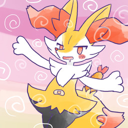 ambiguous_anthro ambiguous_gender anthro arms_out bandage biped blush blush_stickers bodily_fluids dipstick_tail drooling featureless_crotch food front_view looking_at_viewer markings object_in_tail saliva shrimp_(food) simple_background snout solo spiral standing tail tail_markings annyui0611 nintendo pokemon braixen canid generation_6_pokemon mammal pokemon_(species) 1:1 2024 digital_drawing_(artwork) digital_media_(artwork) hi_res japanese_description portrait three-quarter_portrait translated_description