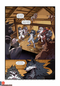 abs all_fours anthro arm_scar barn black_body blonde_hair blue_eyes breasts brown_body chest_tattoo claws crossed_arms crotch_tuft dialogue fangs featureless_crotch female fluffy fluffy_tail grey_body group hair hands_open inside large_group male muscular muscular_thighs nipples nude patreon_logo pecs pink_claws red_body scar spread_arms standing tail tattoo teeth text tuft white_body x_tattoo yellow_body yellow_eyes patto mythology patreon altair_(patto) nessa_(patto) nio_(patto) canid canine canis mammal mythological_canine mythological_creature werecanid werecanine werecreature werewolf wolf 2025 character_request comic english_text hi_res multiple_scenes url