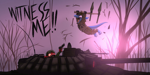 anthro armor bottomwear clothed clothing dialogue duo explosives feet fingers grenade gun handgun headgear helmet holding_gun holding_handgun holding_object holding_pistol holding_ranged_weapon holding_weapon male military military_uniform open_mouth outside pistol plant politics ranged_weapon shirt soldier tail tank_(vehicle) teeth text toes topwear tree ukrainian_flag uniform vehicle warrior weapon frostbite80_(artist) russo-ukrainian_war kobold scalie 2:1 absurd_res digital_media_(artwork) english_text hi_res