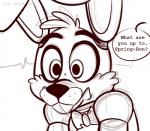 animatronic anthro english_text five_nights_at_freddy's five_nights_at_freddy's_3 lagomorph leporid machine mammal rabbit robot scottgames shocked simple_background solo spring_bonnie_(fnaf) text toy-bonnie white_background
