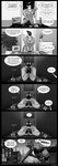 anthro big_breasts big_butt breasts butt cleavage clothed clothing female office pray prayer prayer_hands praying_hands sitting smile solo text thick_thighs wide_hips transient001 dc_comics orca_(dc) cetacean dolphin mammal marine oceanic_dolphin orca toothed_whale absurd_res comic english_text hi_res monochrome