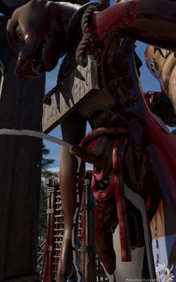 3d_fluid_sim animal_genitalia animal_penis anthro balls bite_mark blood blood_from_wound blood_on_arm blood_on_belly blood_on_chest blood_on_face blood_on_ground blood_on_leg blood_on_penis blood_splatter blue_body blue_fur bodily_fluids brown_body brown_fur cage campsite canine_genitalia canine_penis cum cum_from_wound cumshot dead_eyes death death_by_penis disembowelment dislocation duo ejaculation excessive_blood excessive_cum excessive_genital_fluids forest fur gallows genital_fluids genitals gore gore_focus grotesque_death guts hanged impaled_by_penis impalement intestines knot knotted_penis knotting low-angle_view male male/male male_death male_penetrated male_penetrating male_penetrating_male necrophilia noose organs penetration penile penis plant rope sex sign snuff suspended_by_penis tree wounded somesnowleopard malachi_(dantheyeen) gnoll hyena mammal 3d_(artwork) 5:8 absurd_res blender_(artwork) blender_eevee_(artwork) digital_media_(artwork) hi_res smaller_version_at_source