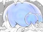 areola areola_expansion belly belly_expansion belly_squish big_areola big_belly big_breasts breast_expansion breast_squish breasts butt cave close_to_bursting expansion horn hose hose_in_mouth hose_inflation huge_areola huge_belly huge_breasts hyper hyper_areola hyper_belly hyper_breasts hyper_inflation hyper_nipples imminent_popping implied_popping inflation liquid_inflation motion_lines nipple_expansion nipples spread_wings squish stalactite stalagmite swelling water_inflation wings bat_dash 2022 4:3 digital_media_(artwork) monochrome