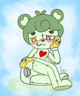 ambiguous_gender ambiguous_penetration bear_ears bite biting_lip blush clothing gloves handwear happy happy_sex nude penetration plushie plushophilia sex simple_background smile stitch_(sewing) teddy_bear wet timtamaruff tim_tama_(timtamaruff) animate_inanimate living_plushie 5:6 animated hi_res loop