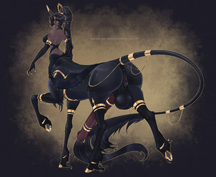 accessory animal_genitalia animal_penis anus armwear balls big_butt big_penis black_hair bottomwear breasts butt clitoris clitoris_piercing clothing cock_ring curvy_figure ear_piercing elbow_gloves equine_anus equine_genitalia equine_penis genital_piercing genitals gloves gold_(metal) gold_hooves gold_jewelry hair handwear herm hooves horn hourglass_figure intersex jewelry jewelry_only long_hair long_tail looking_at_viewer looking_back looking_back_at_viewer multiple_cock_rings nude penis penis_accessory penis_jewelry penis_piercing piercing ponytail puffy_anus small_waist solo tail topwear underwear vulva yellow_eyes wmdiscovery93 european_mythology greek_mythology mythology nia_(slithice_cultist) centaur equid equid_taur equine humanoid_taur mammal mammal_taur mythological_creature mythological_equine taur unicorn unicorn_taur hi_res watermark
