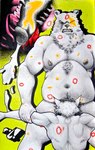 anthro bodily_fluids cum cum_in_mouth cum_inside duo ejaculation fellatio genital_fluids genitals male male/male muscular muscular_anthro muscular_male oral overweight overweight_anthro overweight_male penile penis sex slightly_chubby slightly_chubby_anthro slightly_chubby_male teeth vein veiny_penis marthan_crowl_(artist) mihoyo zenless_zone_zero ben_bigger von_lycaon bear canid canine canis mammal wolf absurd_res hi_res
