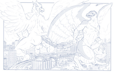 abs anal anal_penetration anthro anus balls beak biceps building building_destruction city city_background city_destruction cityscape claws destruction duo erection extreme_size_difference feathered_wings feathers feet genitals humanoid_genitalia humanoid_penis improvised_sex_toy macro male male_penetrated muscular muscular_anthro muscular_male nude open_mouth outside paws pecs penetration penile penis rampage size_difference sky smile tail toes vehicle vehicle_insertion wings sixsydes mythology carpo corvidius_(character) avian bird falcon falconid gryphon mythological_avian mythological_creature blue_and_white digital_media_(artwork) hi_res monochrome