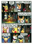 2016 9_panel_comic ambiguous_gender anthro black_body black_eyes black_fur black_text blue_eyes bow_ribbon braixen campfire cheek_spots chest_gem comic crossed_arms dialogue digital_media_(artwork) ellipsis english_text eyebrows eyelashes eyes_closed female fire flavia-elric forehead_gem fur gem generation_1_pokemon generation_2_pokemon generation_6_pokemon group hi_res log looking_at_another mouth_closed night nintendo outside pikachu plant pokemon pokemon_(species) pokemon_mystery_dungeon pupils question_mark red_cheeks red_pupils red_scarf scarf sitting sitting_on_log sneasel speech_bubble spike_chunsoft tail talking_to_another text tree trio white_pupils wood yellow_body yellow_gem