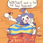 anthro beverage big_breasts bodily_fluids breasts coffee female hi_res huge_breasts hyper hyper_breasts lactating milk nucr4r onomatopoeia solo sound_effects speech_bubble tem temmie_(undertale) text undertale undertale_(series)