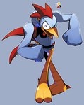 2_toes anthro beak feet machine male simple_background solo toes sanikink adventures_of_sonic_the_hedgehog sega sonic_the_hedgehog_(series) scratch_(adventures_of_sonic_the_hedgehog) avian bird chicken galliform gallus_(genus) phasianid robot 2021 hi_res signature