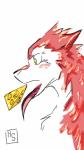 cheese cheese_wedge dairy_products eating food fur hair red_body red_fur red_hair tongue tongue_out harpseal saph_(harpseal) sergal 2018 9:16 hi_res