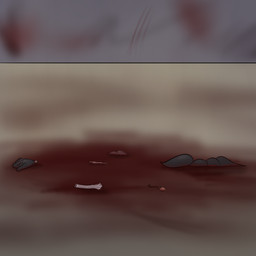 after_death anthro arena blood blood_puddle bodily_fluids bone coliseum death eaten_alive eyeball female female_death hair liver organs ponytail severed_body_part severed_hand solo mrkrowy charlotte_(e254e) mammal mephitid skunk 1:1 absurd_res hi_res
