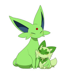 ^_^ ambiguous_gender blue_inner_ear blush daww duo ear_twitch eyes_closed facial_markings facial_tuft feral forehead_gem forked_tail fur gem green_body green_fur green_markings happy head_markings larger_ambiguous long_ears long_tail markings monotone_body monotone_fur neck_tuft nude paws quadruped red_gem simple_background sitting size_difference smaller_ambiguous smile tail tail_coil tail_motion tuft unusual_anatomy unusual_tail white_background tontaro nintendo pokemon eeveelution espeon felid generation_2_pokemon generation_9_pokemon mammal pokemon_(species) shiny_pokemon sprigatito 1:1 2023 2d_animation animated digital_media_(artwork) loop motion_tweening shaded simple_shading