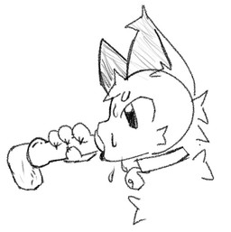 ambiguous_gender anthro bell bell_collar bodily_fluids collar cum cum_drip cum_inside cum_on_face dripping drooling duo fellatio female fluffy genital_fluids genitals handjob knot knotted_penis looking_at_another male open_mouth oral penile penis saliva sex solo sucking solitudefoxy humanoid monochrome