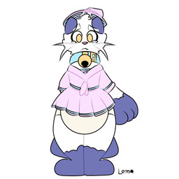 ambiguous_gender anthro bell bell_collar blue_body blue_collar blue_ears blue_fur blue_tail bodily_fluids clean_diaper clothed clothing collar diaper embarrassed eyebrows front_view fur gloves_(marking) hand_behind_back hat headgear headwear leg_markings markings multicolored_body multicolored_fur pink_clothing pink_diaper pink_hat pink_headwear pink_nose sailor_cap sailor_uniform simple_background socks_(marking) solo standing tail tears two_tone_body two_tone_fur uniform wavy_frown wearing_diaper whiskers white_background white_body white_eyebrows white_fur white_whiskers yellow_diaper typhy nintendo pokemon lem_(typhy) dewott generation_5_pokemon pokemon_(species) 1:1 2021 full-length_portrait hi_res portrait signature