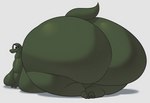 anthro big_breasts big_butt black_eyes breasts butt female green_body huge_breasts huge_butt huge_hips huge_thighs hyper hyper_butt hyper_hips hyper_thighs looking_at_viewer looking_back lying non-mammal_breasts nude obese obese_anthro obese_female on_front overweight overweight_anthro overweight_female side_boob smile solo thick_thighs wide_hips chipchell dinosaur prehistoric_species reptile scalie 2022 hi_res