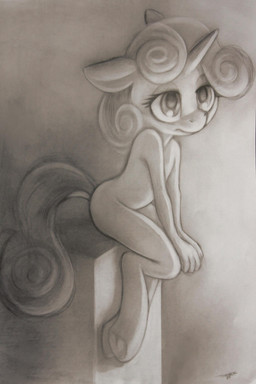 1_horn 4_fingers anthro big_eyes block curled_tail curly_hair eyelashes featureless_chest female female_anthro fingers forehead_horn glistening glistening_eyes hair hooves horn iris light long_hair long_tail mouth_closed nude nude_anthro nude_female pensive pleading_eyes pose pupils short_snout simple_background sitting slim slim_anthro slim_female snout solo straight_arms straight_horn tail tasteful_nudity unguligrade young young_anthro young_female darkdoomer friendship_is_magic hasbro my_little_pony mythology sweetie_belle_(mlp) equid equine horse mammal mythological_creature mythological_equine pony unicorn 2025 2:3 absurd_res dated full-length_portrait graphite_(artwork) greyscale hi_res lighting monochrome pinup portrait shaded traditional_media_(artwork)