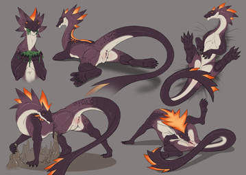 anus autocunnilingus butt claws clitoral clitoral_masturbation clitoris clitoris_lick eating eating_food feet female female_feral feral finger_claws genitals grey_background long_neck long_tail lying masturbation multiple_poses on_back on_front oral oral_masturbation orange_eyes pose quadruped raised_tail simple_background snout solo stalagmite tail tailbutt toe_claws tongue vaginal vaginal_masturbation vulva flamespitter mythology nerys dragon mythological_creature mythological_scalie scalie wingless_dragon digital_media_(artwork)