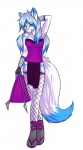 anthro asian_clothing blue_eyes clothed clothing dipstick_tail east_asian_clothing female footwear japanese_clothing legwear looking_at_viewer markings simple_background skimpy socks solo tabi_socks tail tail_markings war_fan weapon white_background zori hutchyy aqua_(aquagirlwhitefox) canid canine fox mammal 2012 digital_media_(artwork)