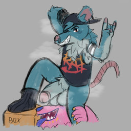 anthro balls balls_on_face bodily_fluids bottomless box butt clothed clothing container duo footwear genitals leg_grab male male/male musk musky_armpit musky_balls musky_butt musky_penis raised_arm shirt socks sweat sweaty_balls sweaty_butt sweaty_genitalia sweaty_legs sweaty_thighs tank_top thigh_grab topwear topwear_only anonymous_artist epic_games fortnite andy_fangerson kd_rattical_(fortnite) mammal murid murine rat rodent 1:1 hi_res sketch