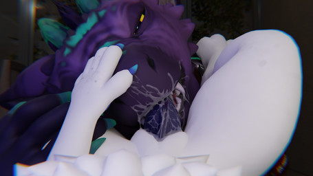 animal_genitalia animal_penis anthro bodily_fluids claws close-up cum cum_in_mouth cum_inside cum_on_belly cum_on_body cum_on_face cum_on_penis cum_on_self duo ejaculation erection fangs fellatio feral first_person_view from_front_position fur genital_fluids genital_slit genitals hair horn inside looking_at_viewer lying male male/male male_pov nude on_back open_mouth oral oral_penetration orgasm oversized_oral penetration penile penis sex simple_background size_difference spread_legs spreading tapering_penis teeth tongue hjortar mythology tappa_(hjortar) dragon furred_dragon furred_scalie moonfang mythological_creature mythological_scalie regalfin scalie 16:9 3d_(artwork) 4k absurd_res digital_media_(artwork) hi_res widescreen
