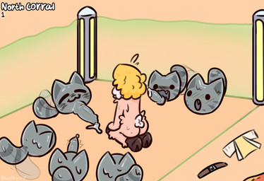 :3 anthro big_penis blush blush_lines bodily_fluids butt clothing cum discarded_clothing erection farm fence fencepost fingers fluffy_ears force_field genital_fluids genitals grey_body group hooved_fingers hooves imminent_sex interspecies kneeling knot leaking_cum leaking_precum male male/male nude penis precum short_tail simple_background slime sweat tail tail_motion tailwag throbbing throbbing_penis bean0tastic slime_rancher beanie_(bean0tastic) bovid caprine felid feline goo_creature mammal sheep slime_(blob) slime_(slime_rancher) tabby_slime waddling_head absurd_res hi_res
