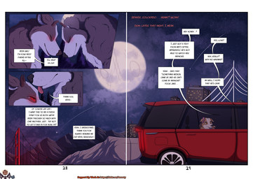 car denver_(colorado) dialogue driving duo female feral golden_gate_bridge kissing licking moon mountain night sad san_francisco shooting_star side_view speech_bubble text tongue urban vehicle parooty land_rover mythology range_rover tata_group leyrune_(parooty) mey_(parooty) veya_(parooty) australian_shepherd border_collie canid canid_demon canine canis collie demon domestic_dog hellhound herding_dog husky mammal mythological_canine mythological_creature nordic_sled_dog pastoral_dog sheepdog spitz succubus absurd_res comic english_text hi_res