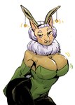 anthro breasts bunny_costume cleavage clothed clothing costume fake_ears fake_rabbit_ears female hair looking_at_viewer simple_background solo white_background white_hair redfred nintendo pokemon generation_1_pokemon hypno_(pokemon) pokemon_(species) hi_res