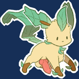 balls brown_body brown_fur brown_inner_ear chibi erection feral fur genitals green_body green_tail knot knotted_penis leaf leaf_ears leaf_hair leaf_tail male penis plant plant_hair pseudo_hair simple_background solo tail tan_balls tan_body tan_fur transparent_background backsash nintendo pokemon eeveelution generation_4_pokemon leafeon pokemon_(species) 2024 alpha_channel low_res