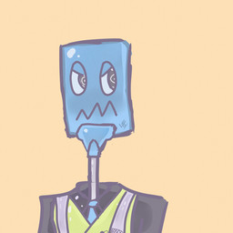 fly_swatter for_a_head male solo thomas_flyswatter thomas_flyswatter_im_orange_void amor_seiso_de_angel_payasito amorseiso seiso_ai seiso_ai_saber bugbo humanoid object_head 1:1 hi_res