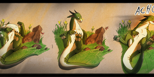 5_fingers 5_toes ambiguous_gender base_one_layout basic_sequence breath_powers claws digitigrade elemental_manipulation featureless_crotch feet feral fingers fire fire_breathing fire_manipulation flower grass green_body hindpaw horn linear_sequence lying nature navel nude on_back one_row_layout open_mouth pawpads paws plant rock sneeze soles solo spread_legs spreading tail three_frame_image three_frame_sequence toe_claws toes evalion mythology arthropod butterfly dragon insect lepidopteran mythological_creature mythological_scalie scalie 2013 digital_media_(artwork) hi_res sequence