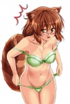 animal_ears bare_shoulders blush bra breasts brown_eyes brown_hair collarbone eyewear female futatsuiwa_mamizou glasses green_bra green_panties hair hi_res honda_takaharu looking_at_viewer navel off_shoulder open_mouth panties panty_pull plain_background pubic_mound raccoon_ears raccoon_tail simple_background solo strap_slip surprise sweat sweatdrop touhou underwear undressing white_background
Rating: Questionable
Score: 6
User: AnacondaRifle
Date: August 26, 2013